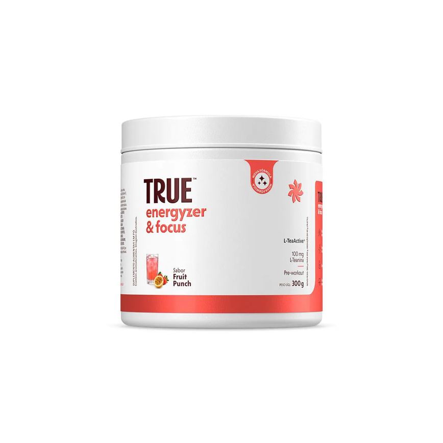 Pré Treino True Energyzer & Focus Ponche de Frutas 360g