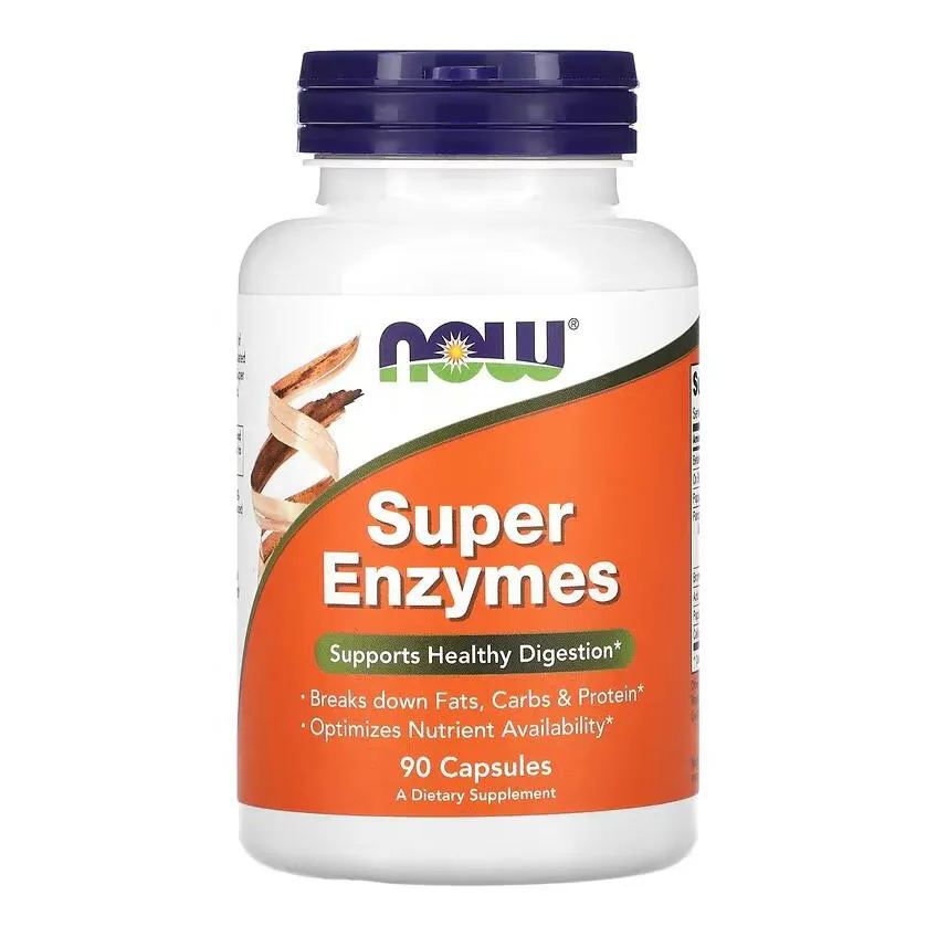 Super Enzymes Enzimas Digestivas Superenzimas 90 Cápsulas Now Foods