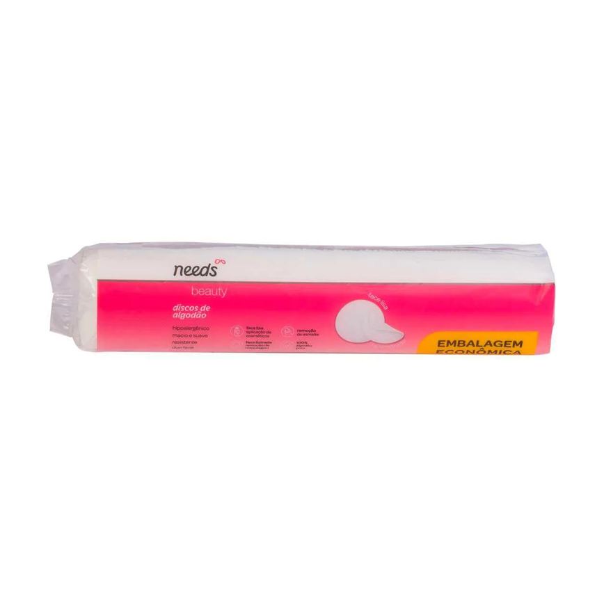 Kit Needs Beauty Removedor de Esmalte com Acetona 100ml + Algodão Disco 100 Unidades