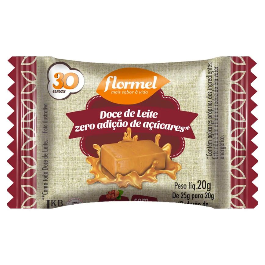 Doce de Leite Flormel Zero Açúcar com 20g