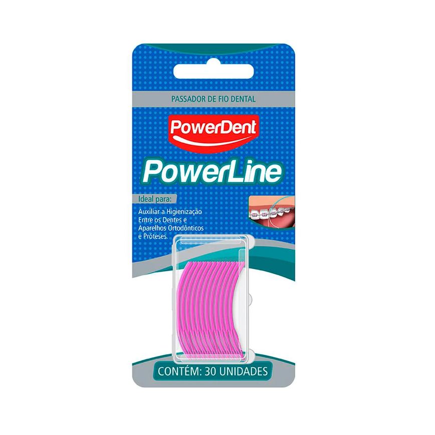 Passador de Fio Dental PowerLine com 30 Unidades