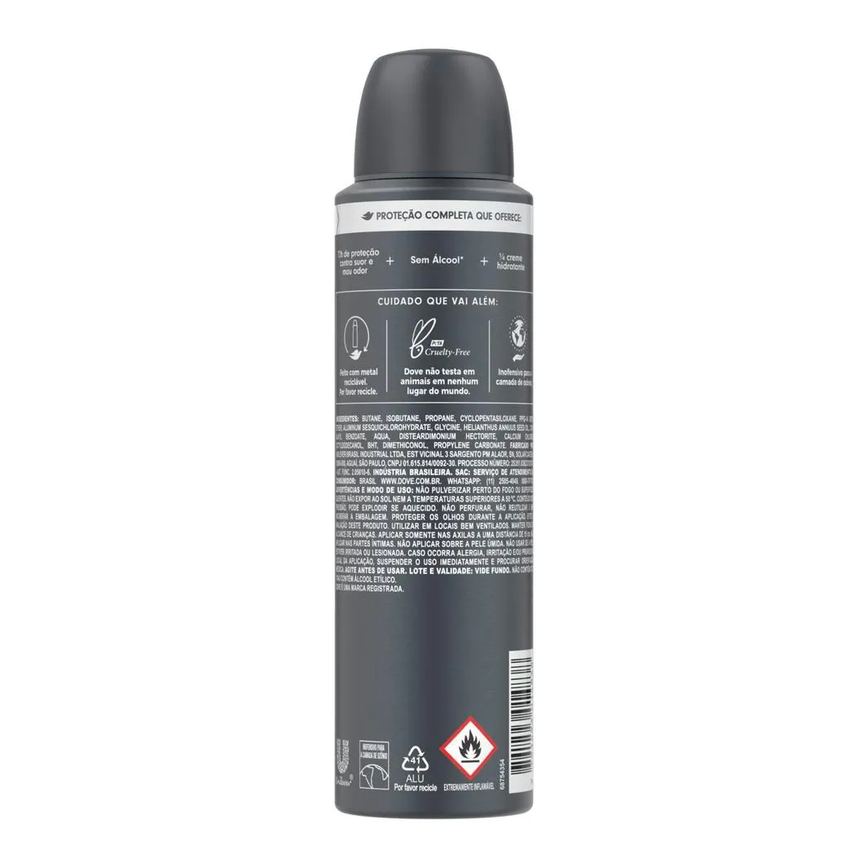 Desodorante Antitranspirante Aerosol Dove Men +Care Sem Perfume 48h 150ml
