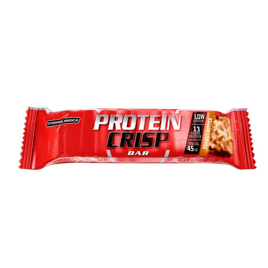 Barra de Proteína Integralmedica Protein Crisp Peanut Butter 45g