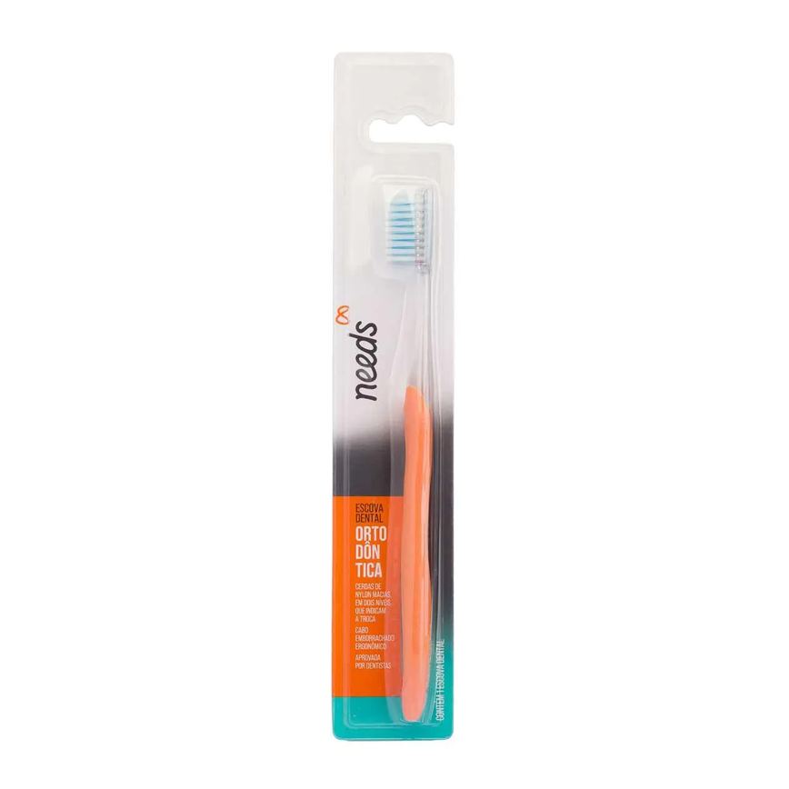 Escova de Dente Ortodôntica Needs Macia 1 Unidade
