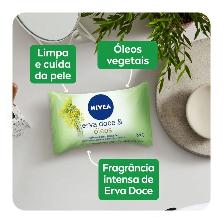 Sabonete em Barra Nivea Erva Doce & Óleos 85g