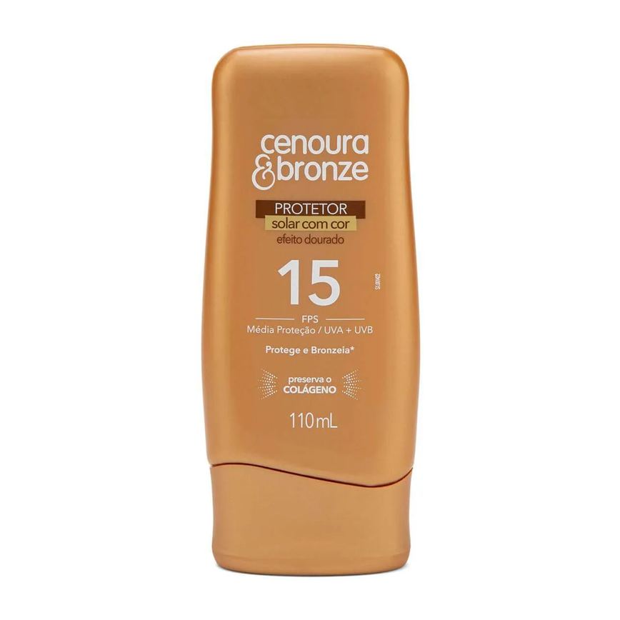 Protetor Solar Corporal FPS 15 Cenoura & Bronze Com Cor 110ml