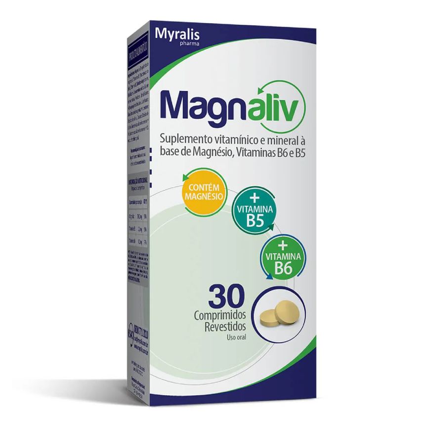 Magnésio Magnaliv 30 comprimidos