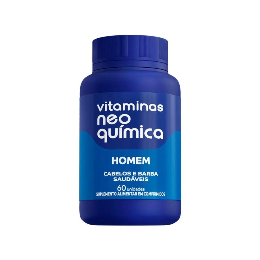 Polivitamínico Neo Química Homem Cabelos e Barbas Saudáveis 60 comprimidos