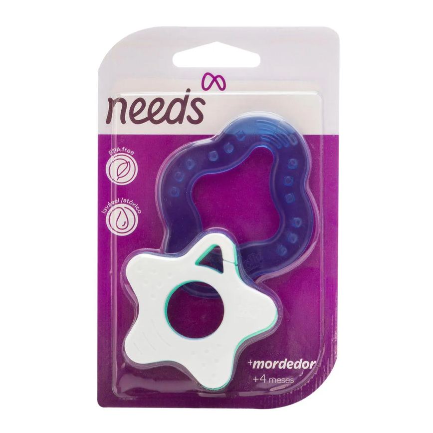 Mordedor Infantil Needs Clean Estrela Azul +4 meses 1 unidade