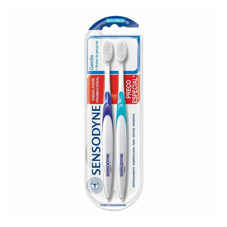 Kit Escova de Dente Sensodyne Gentle Suave às Gengivas 2 unidades