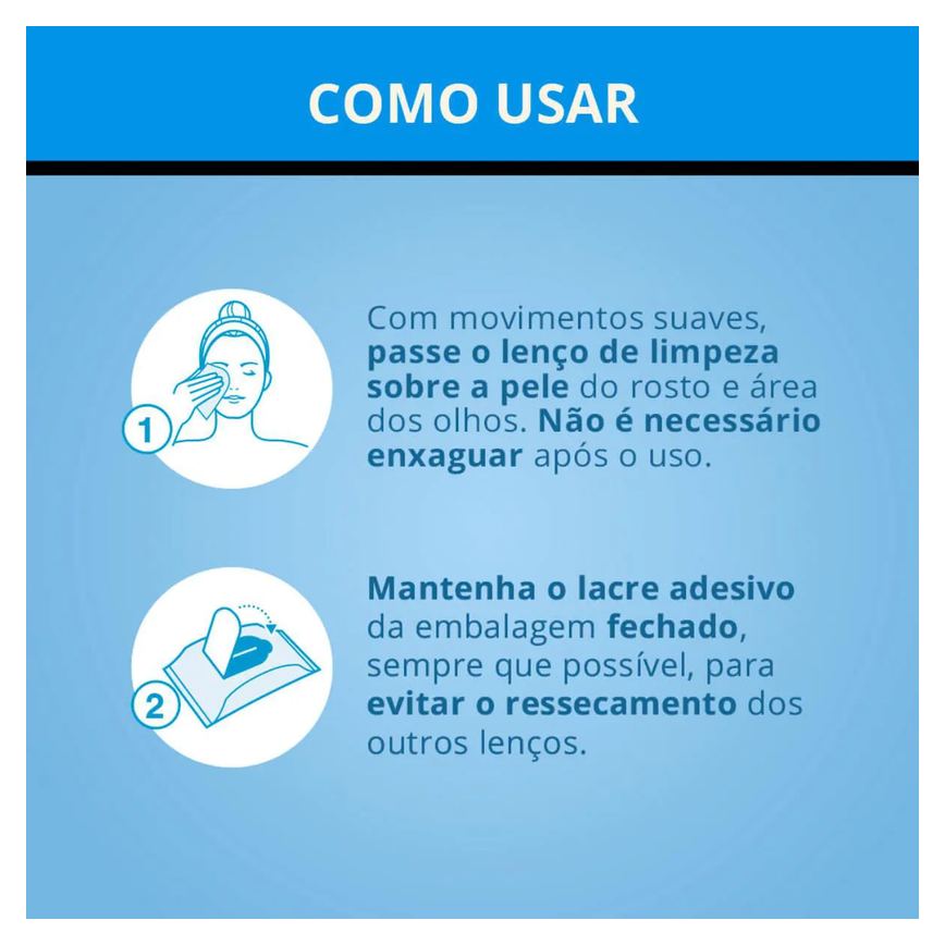 Lenço Demaquilante Neutrogena Deep Clean com 25 unidades