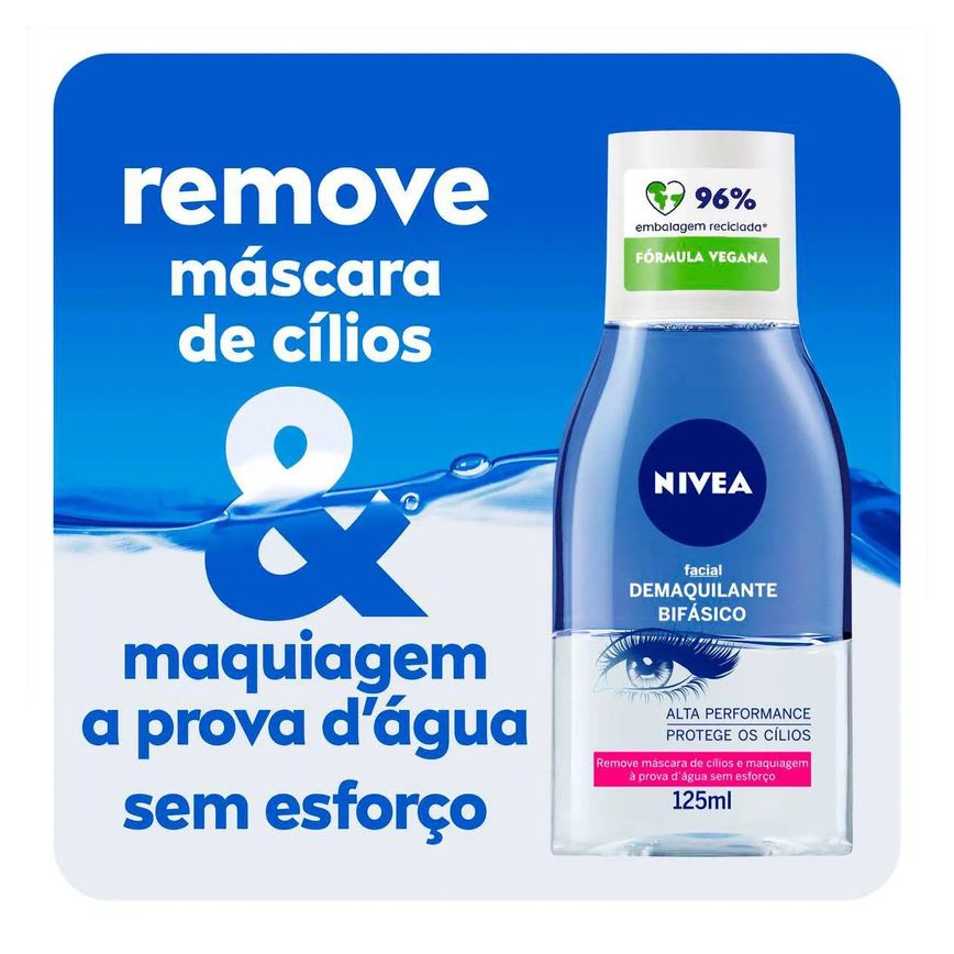 Demaquilante Bifásico Nivea com 125ml
