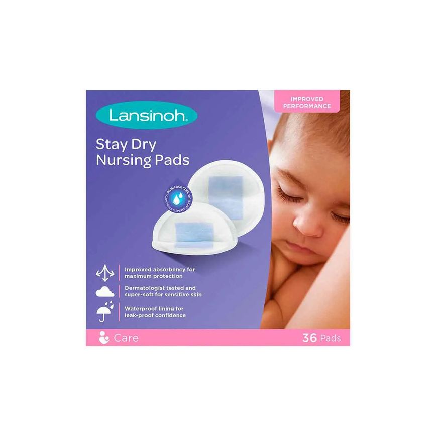 Absorvente para Seios Lansinoh Stay Dry Descartável com 36 unidades