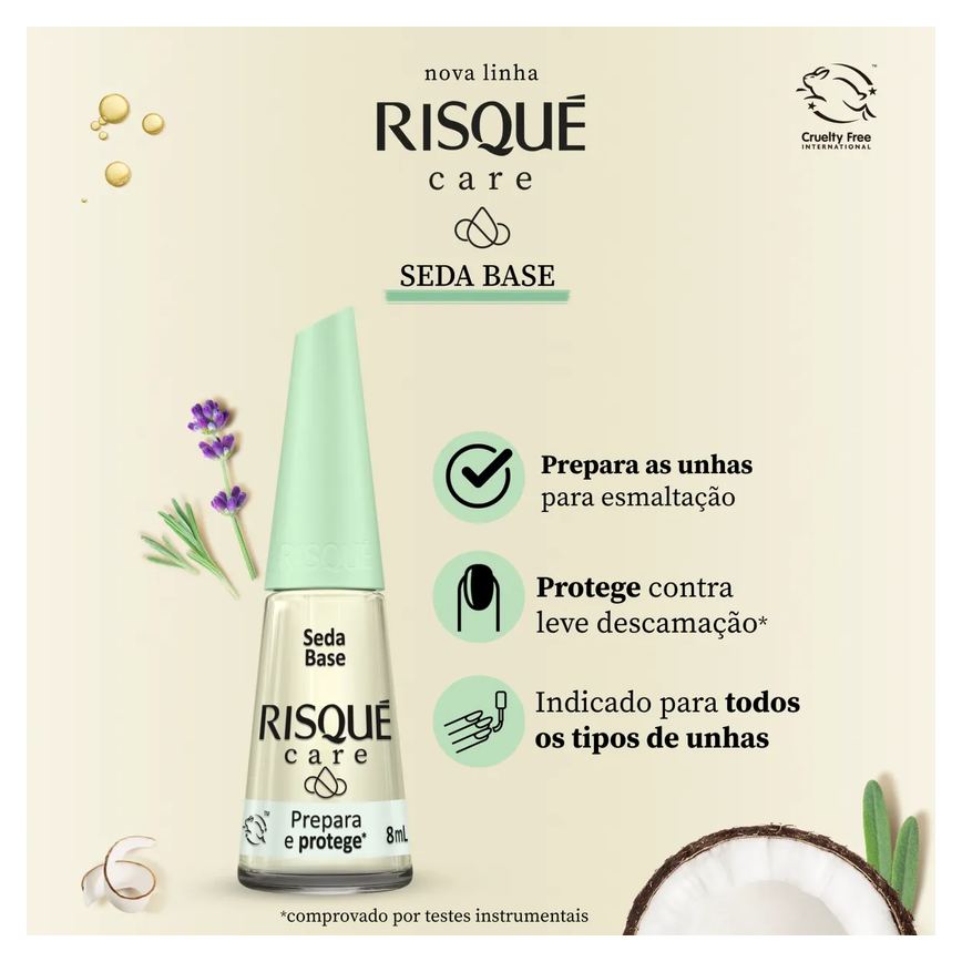 Base para Unhas Risqué Care Seda Base 8ml