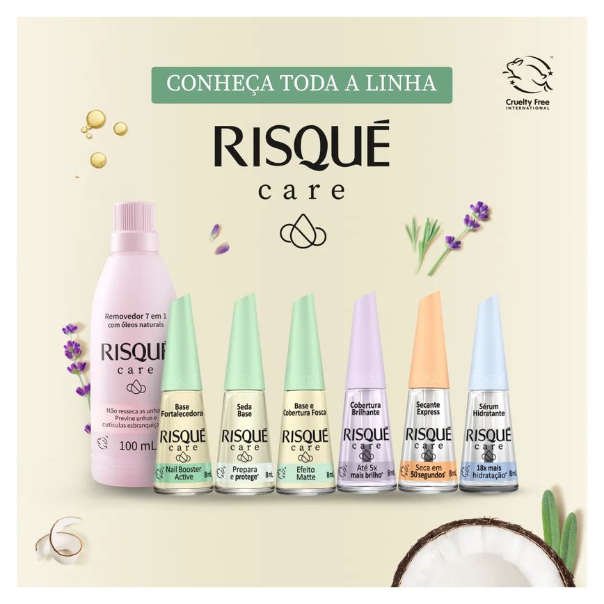 Base para Unhas Risqué Care Seda Base 8ml