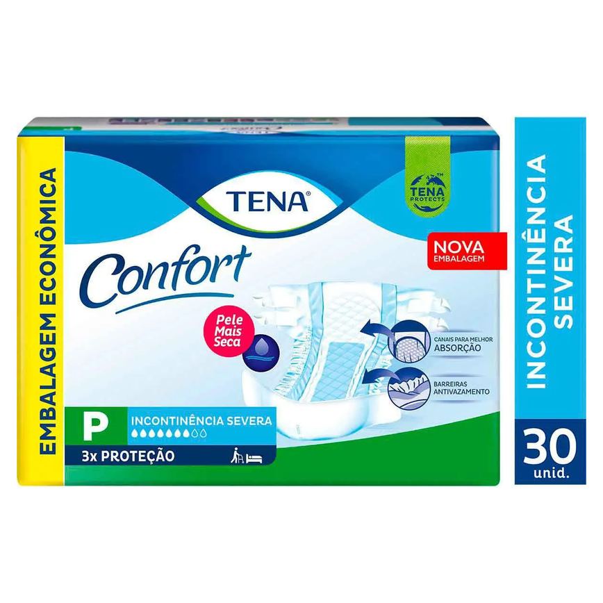 Fralda Geriátrica Tena Confort P 30 unidades