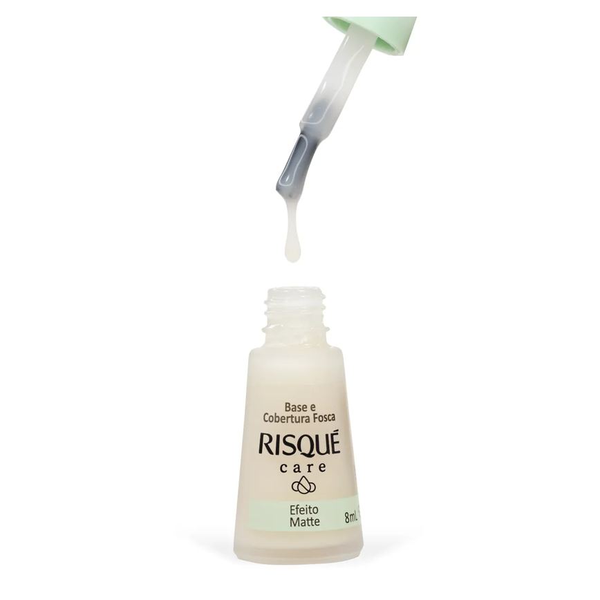Base e Cobertura Risqué Care Fosca Efeito Matte 8ml