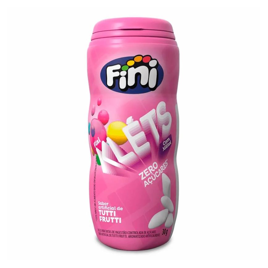 Chiclete Fini KlétsTutti-Frutti Zero Açúcar com 30g
