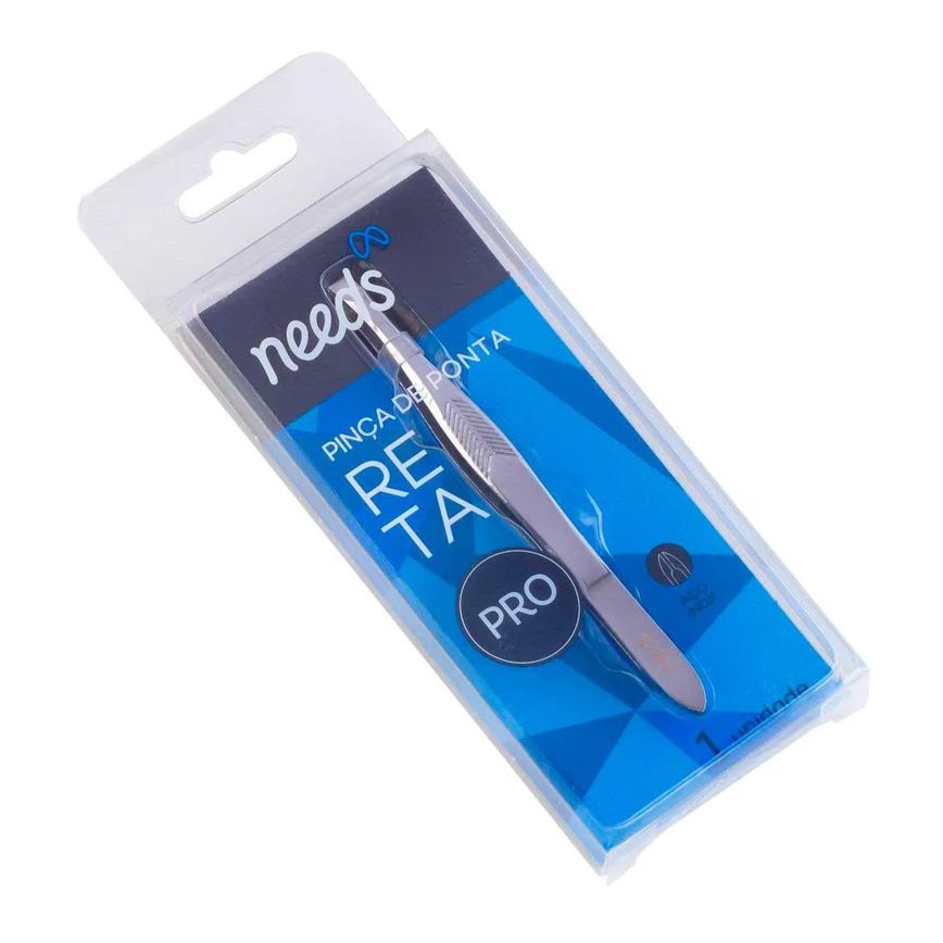 Pinça de Ponta Reta Needs PRO Inox 1 Unidade