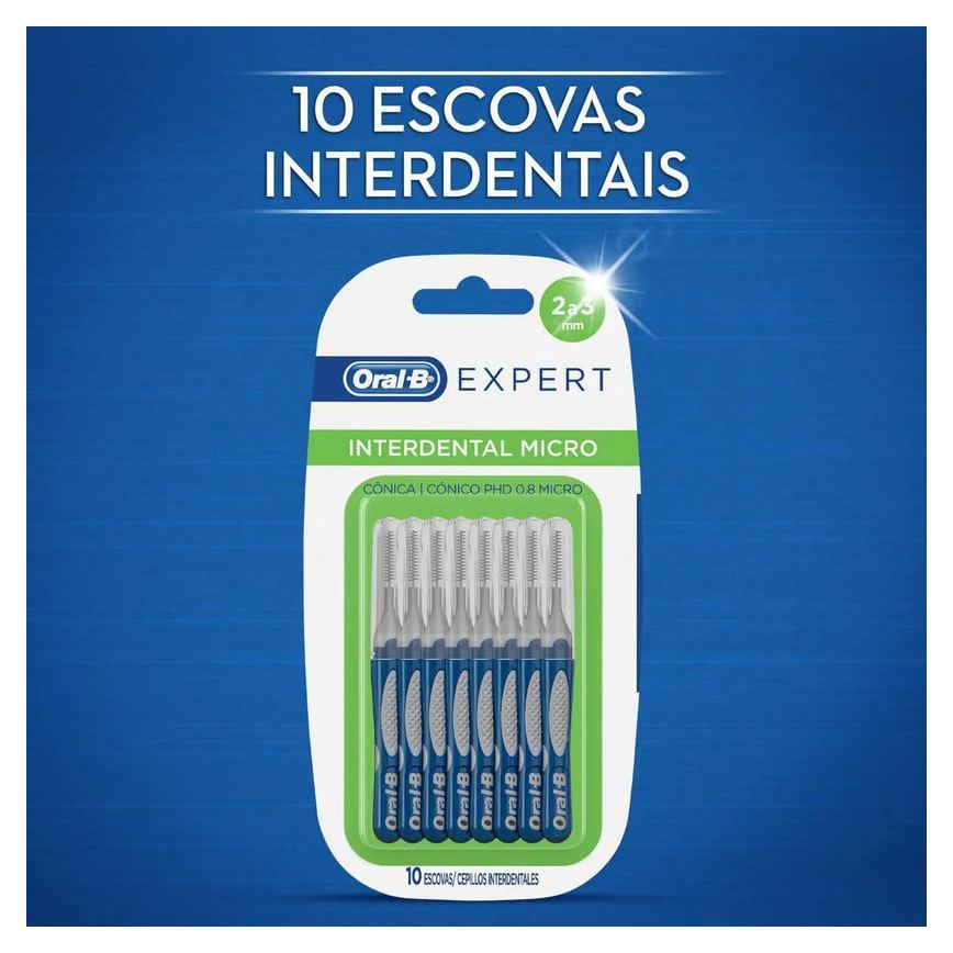 Escova Interdental Micro Oral-B Expert 2 a 3mm com 10 unidades