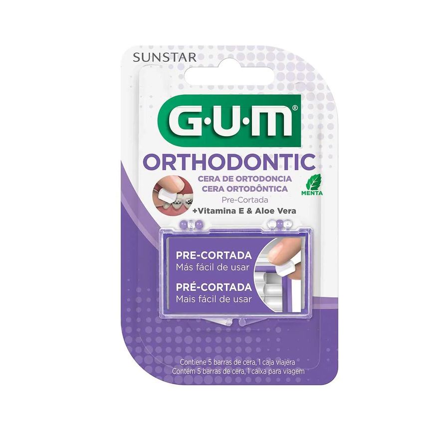 Cera Ortodôntica GUM Orthodontic Menta com 5 Barras