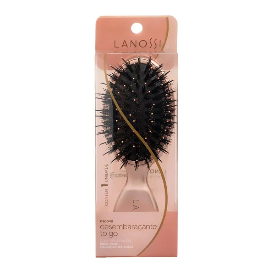 Escova de Cabelo Lanossi Rose Gold Mini - 1 unidade