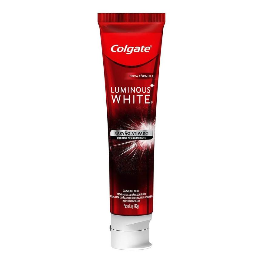 Creme Dental Colgate Luminous White Carvão Ativado 140g
