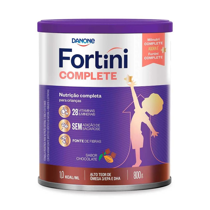 Fórmula Infantil Fortini Complete Danone Chocolate 3 a 10 anos 800g