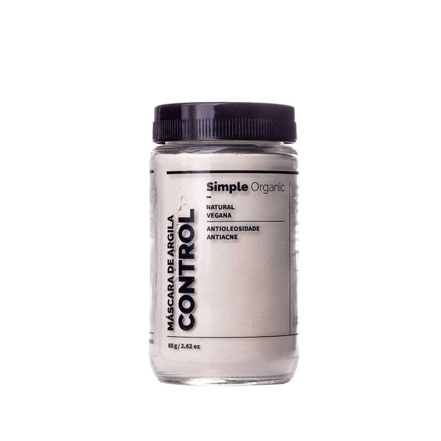 Máscara Facial de Argila Simple Organic Control Antiacne 80g