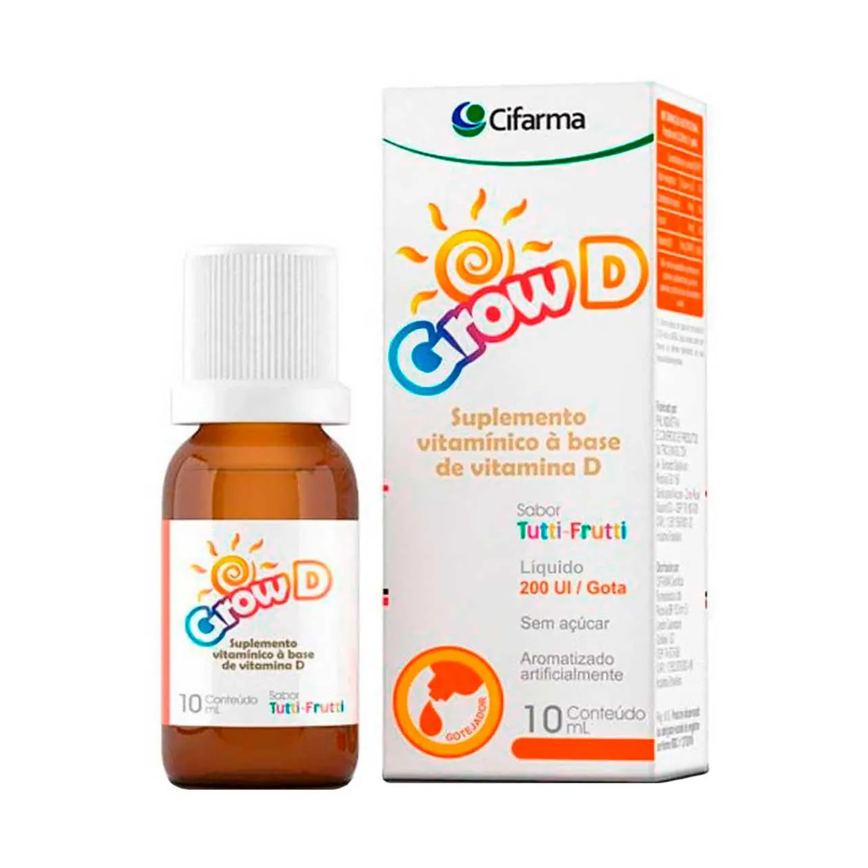 Vitamina D 200UI Grow D Tutti-Frutti Gotas 10ml