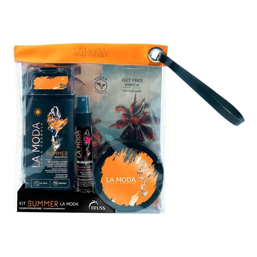 Kit Truss La Moda Summer Edição Limitada Shampoo 300ml + Mini Leave In 30ml + Máscara Summer 180g