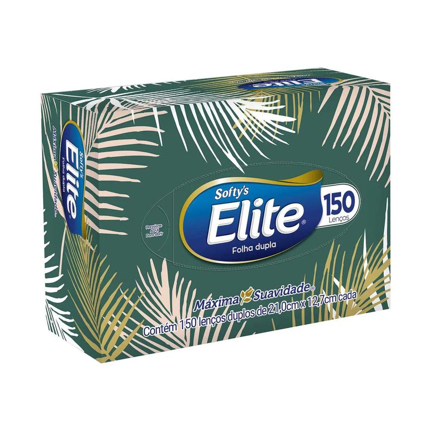 Lenço de Papel Softy's Elite com 150 Unidades