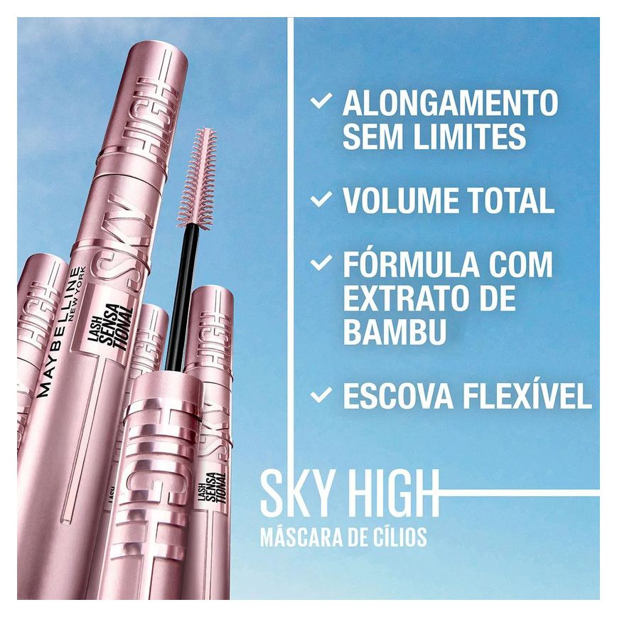 Máscara de Cílios Maybelline NY Lash Sensational Sky High Lavável 6ml
