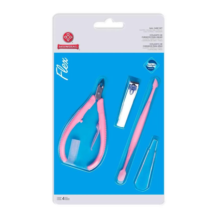 Kit de Cuidado para as Unhas Mundial Flex 4 peças