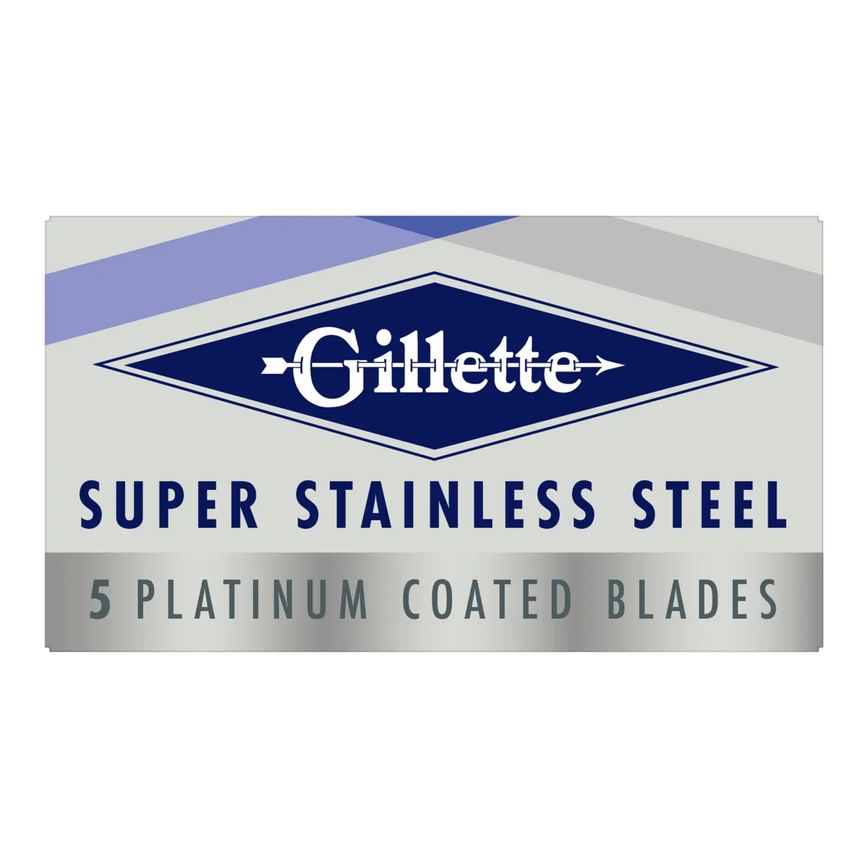 Lâmina de Barbear Gillette Platinum Duplo Fio com 5 Lâminas