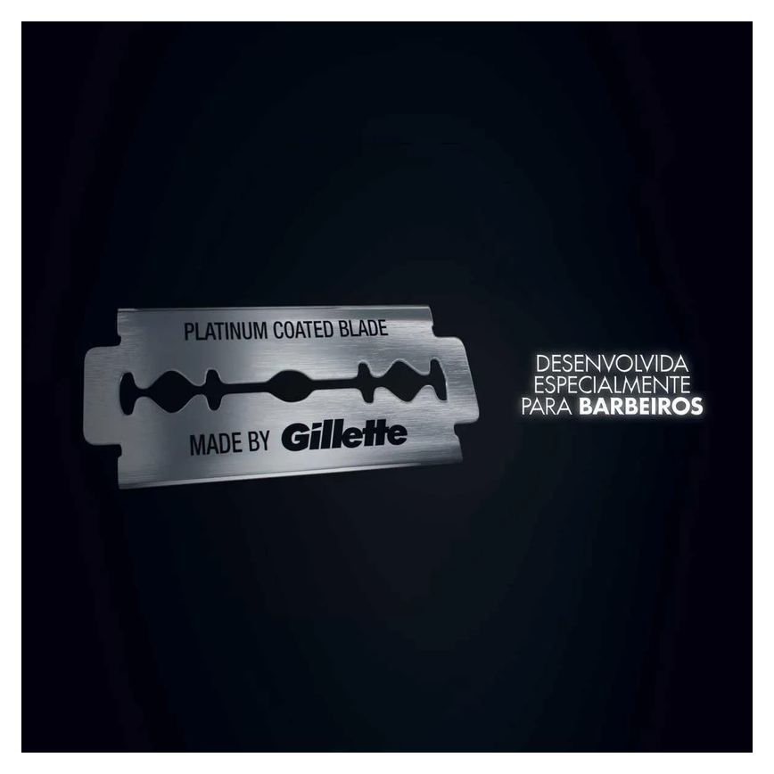 Lâmina de Barbear Gillette Platinum Duplo Fio com 5 Lâminas
