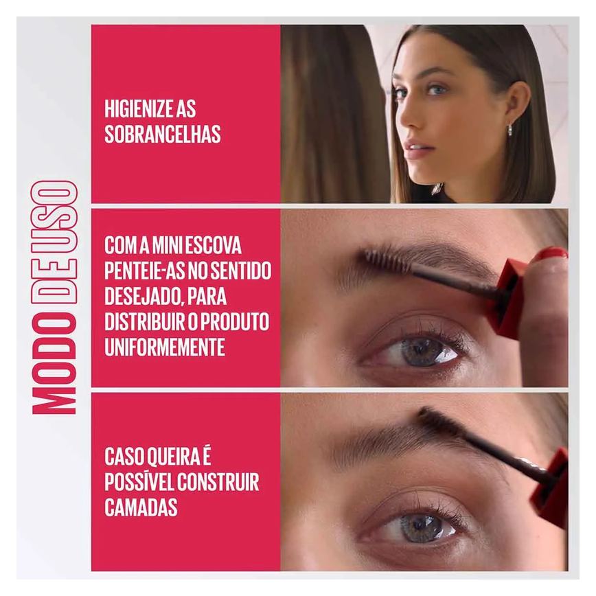 Gel de Sobrancelha Maybelline NY Tattoo Brow 3 Dias Deep Brown 5ml