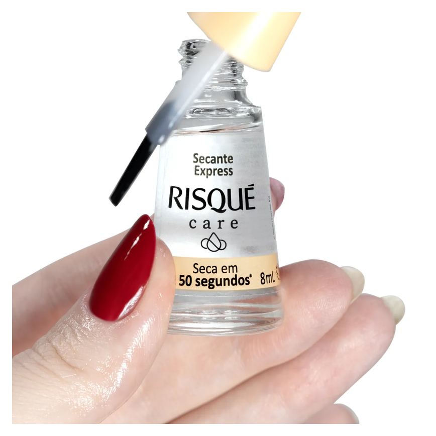 Kit Risqué Care Secante Express 8ml + Removedor de Esmalte Risqué Care 7 em 1 100ml