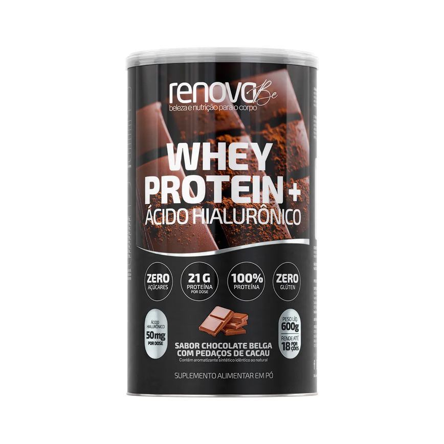 Whey Protein + Ácido Hialurônico Renova Be Chocolate Belga com Pedaços de Cacau 600g