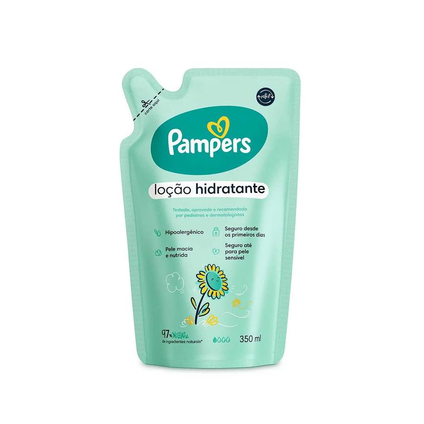 Loção Hidratante para o Corpo Pampers Girassol Refil 350ml