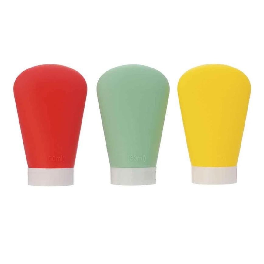Kit Viagem Frascos de Silicone para Nécessaire Needs 3 Unidades
