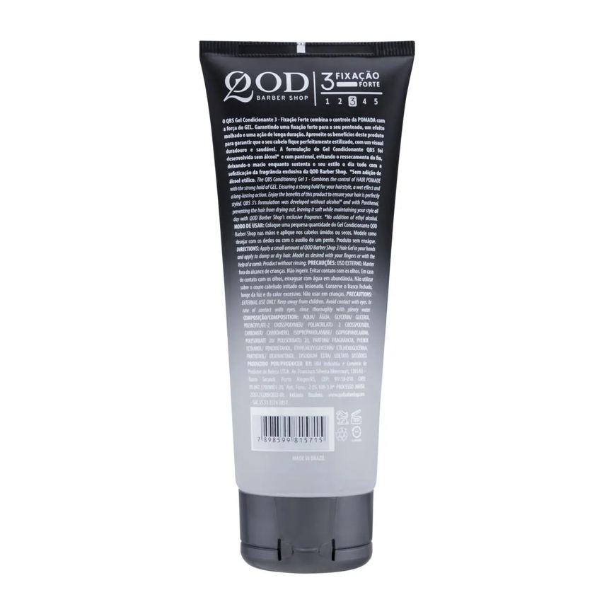 Gel Condicionante Capilar QBS 3 Fixação Forte 200g