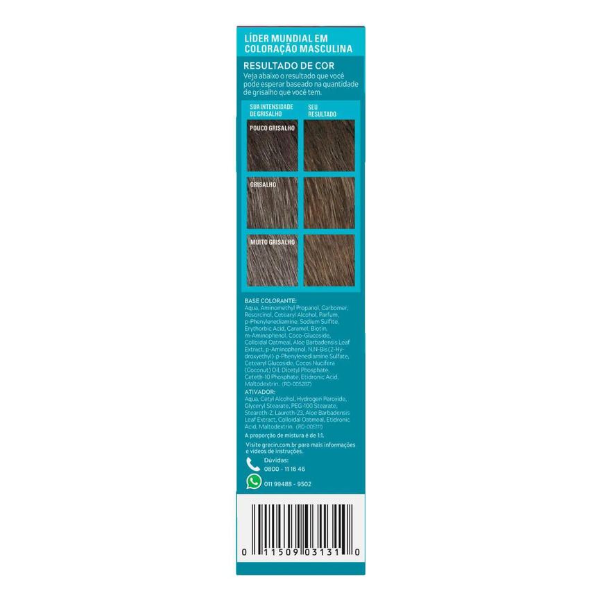 Tonalizante Grecin 5 Just For Men Color Gel Barba e Bigode - Castanho