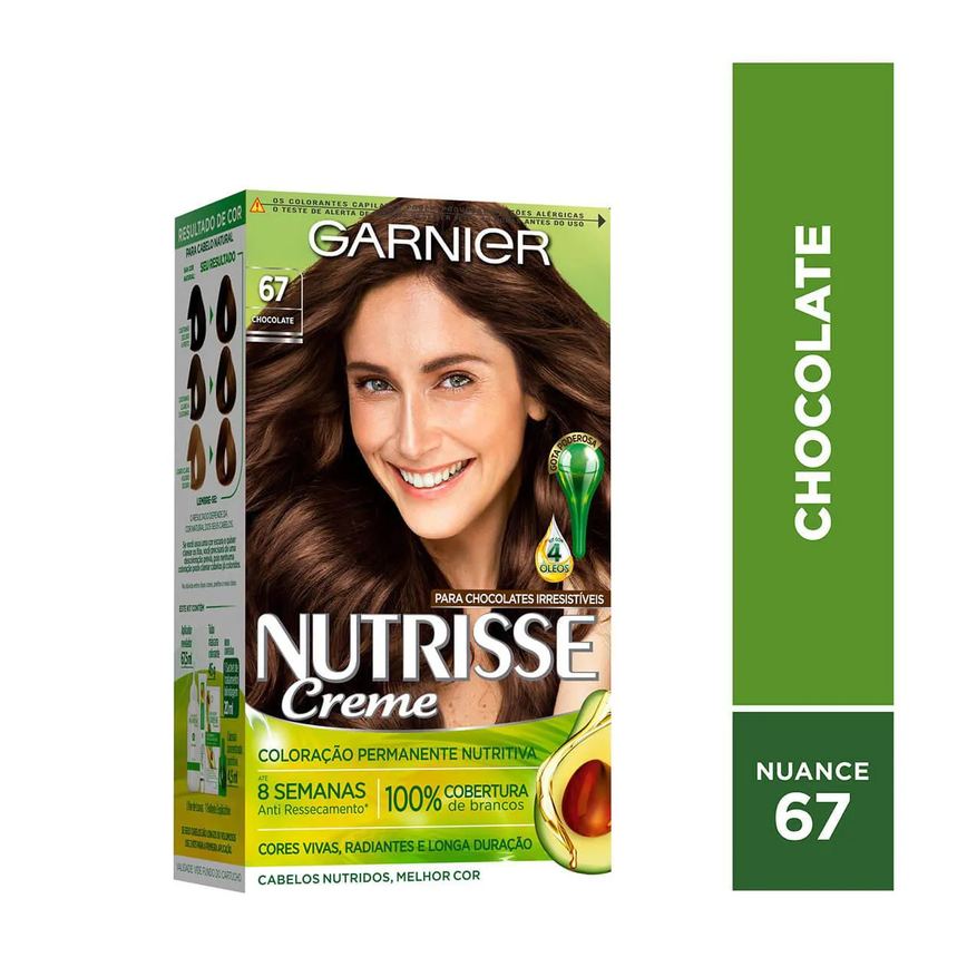 Tinta de Cabelo Permanente Nutrisse Creme - 67 Chocolate