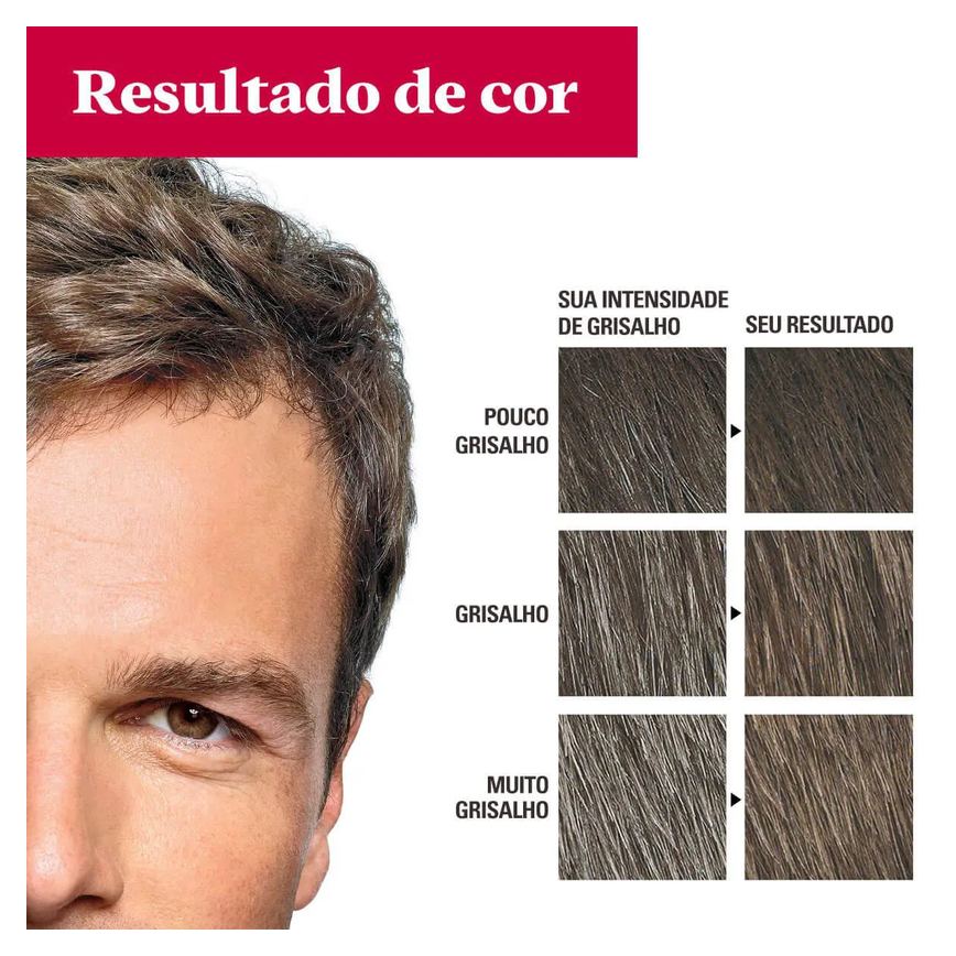 Shampoo Tonalizante Color Just For Men Grecin 5 - H-35 Castanho