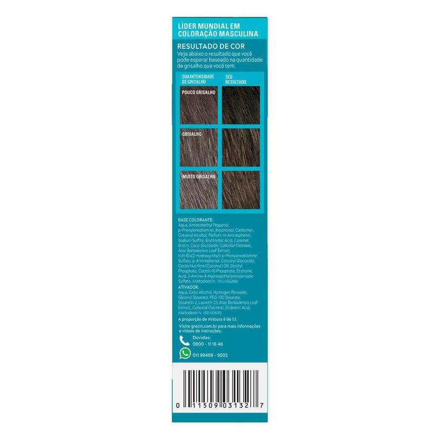 Tonalizante Grecin 5 Just For Men Color Gel Barba e Bigode - Castanho Escuro