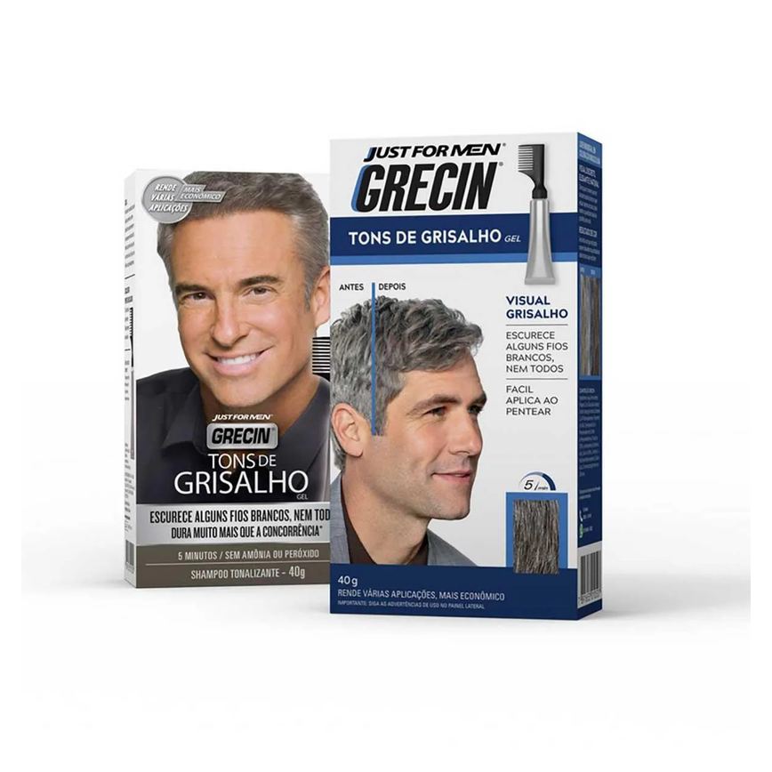 Gel Tonalizante Grecin Tons de Grisalho com 40g