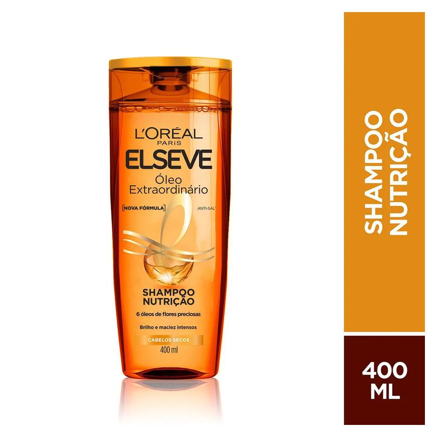 Shampoo L'Oréal Paris Elseve Óleo Extraodinário Nutrição Intensa para Cabelos Secos 400ml