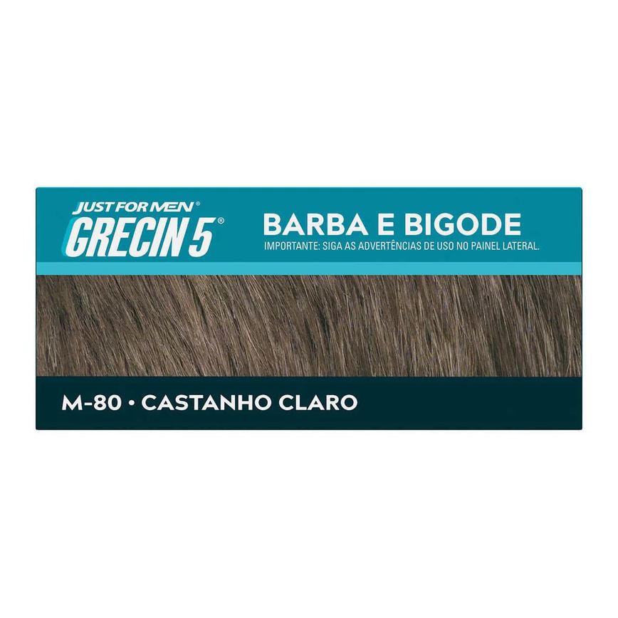 Tonalizante Grecin 5 Just For Men Color Gel Barba e Bigode - Castanho Claro