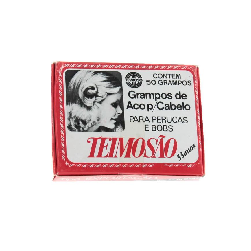 Grampo de Cabelo Teimosão Preto Nº 7 - 50 unidades